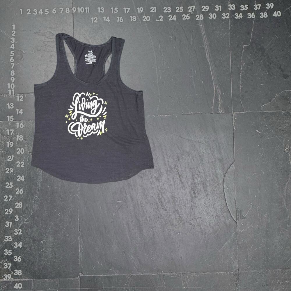 Secret Treasures Black Living the Dream Graphic Sleep Tank Top Size S - Picture 2 of 3